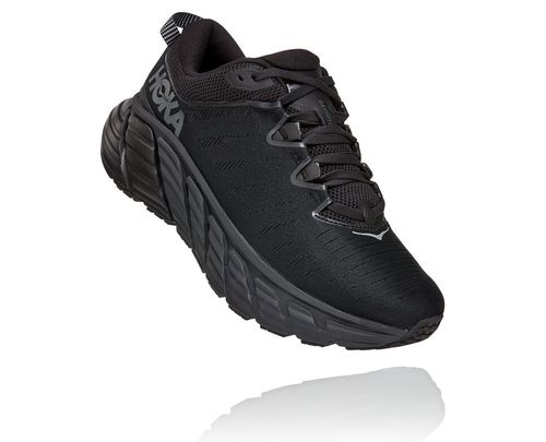 Hoka One One Dame Gaviota 3 Road Løpesko Svart/Svart Norge-17NLX